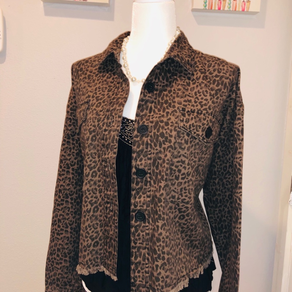 Animal print Brown jacket